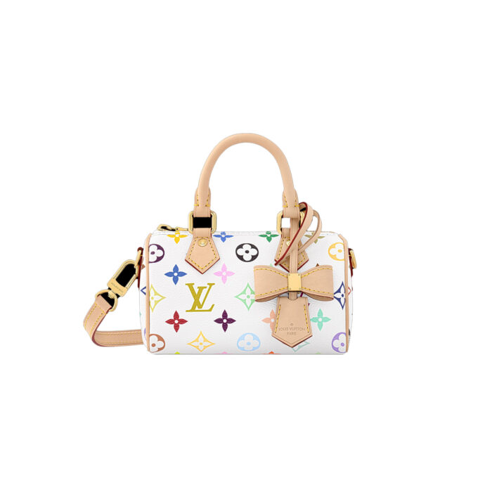Louis Vuitton x Takashi Murakami Nano Speedy White Multicolored