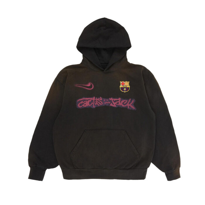 Nike FC Barcelona x Cactus Jack Spray Logo Hoodie 'Blue