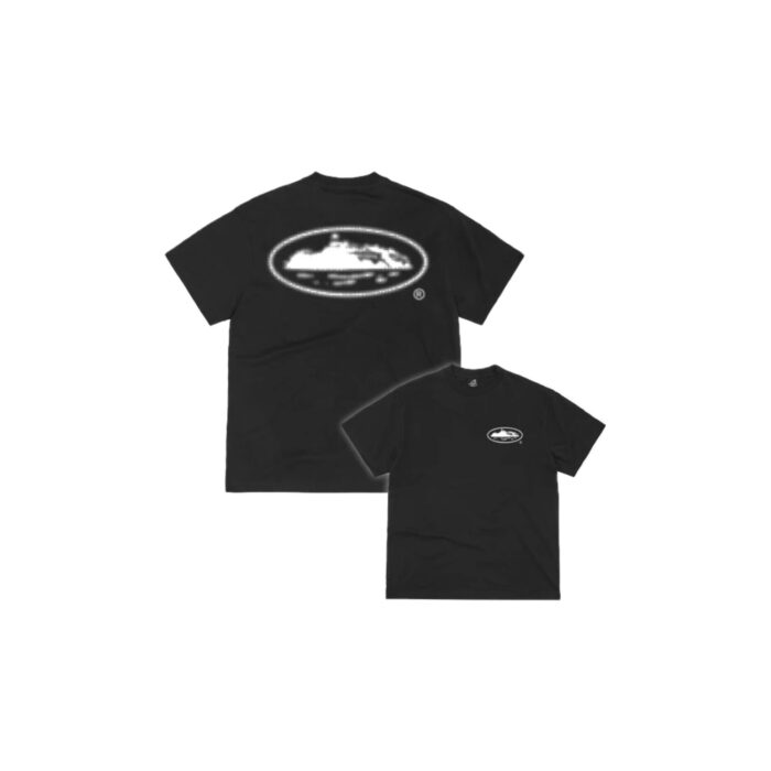 Corteiz Halftone Island Tee Black/White