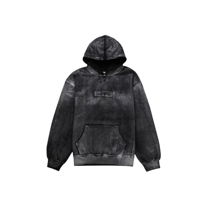Supreme MM6 Maison Margiela Foil Box Logo Hooded Sweatshirt Black